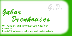 gabor drenkovics business card